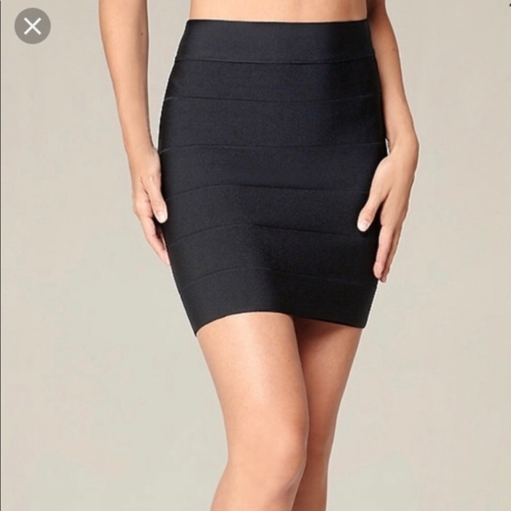 Bebe Black Bandage Skirt